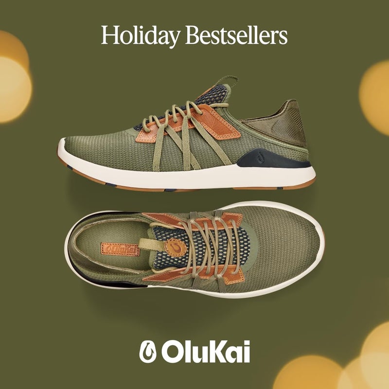 OLUKAI Mio Li Men's Lightweight Breathable Athletic Shoes Hunter/Lava Rock 9 - Image 3
